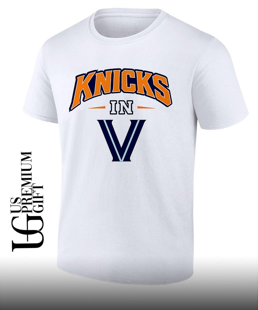 Knicks in 5 Villanova Wildcats Championship logo shirt Unisex T-shirt, Sweatshirt, Hoodie, Long Sleeve Tee - T-Shirt, Sweatshirt, Hoodie