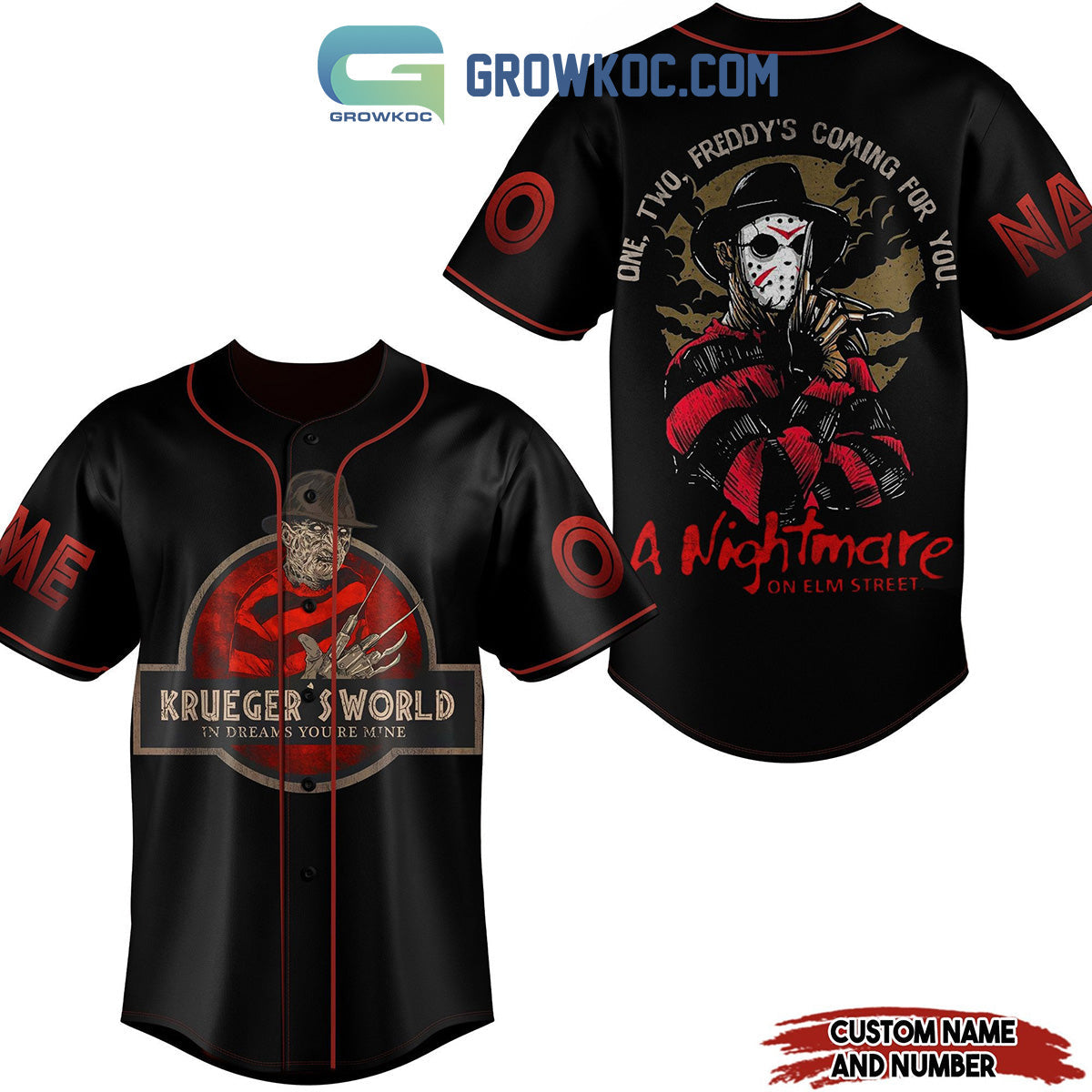 Kruegers World In Dreams Youre Mine A Nightmare On Elm Street Personalized Baseball Jersey - T-Shirt, Sweatshirt, Hoodie