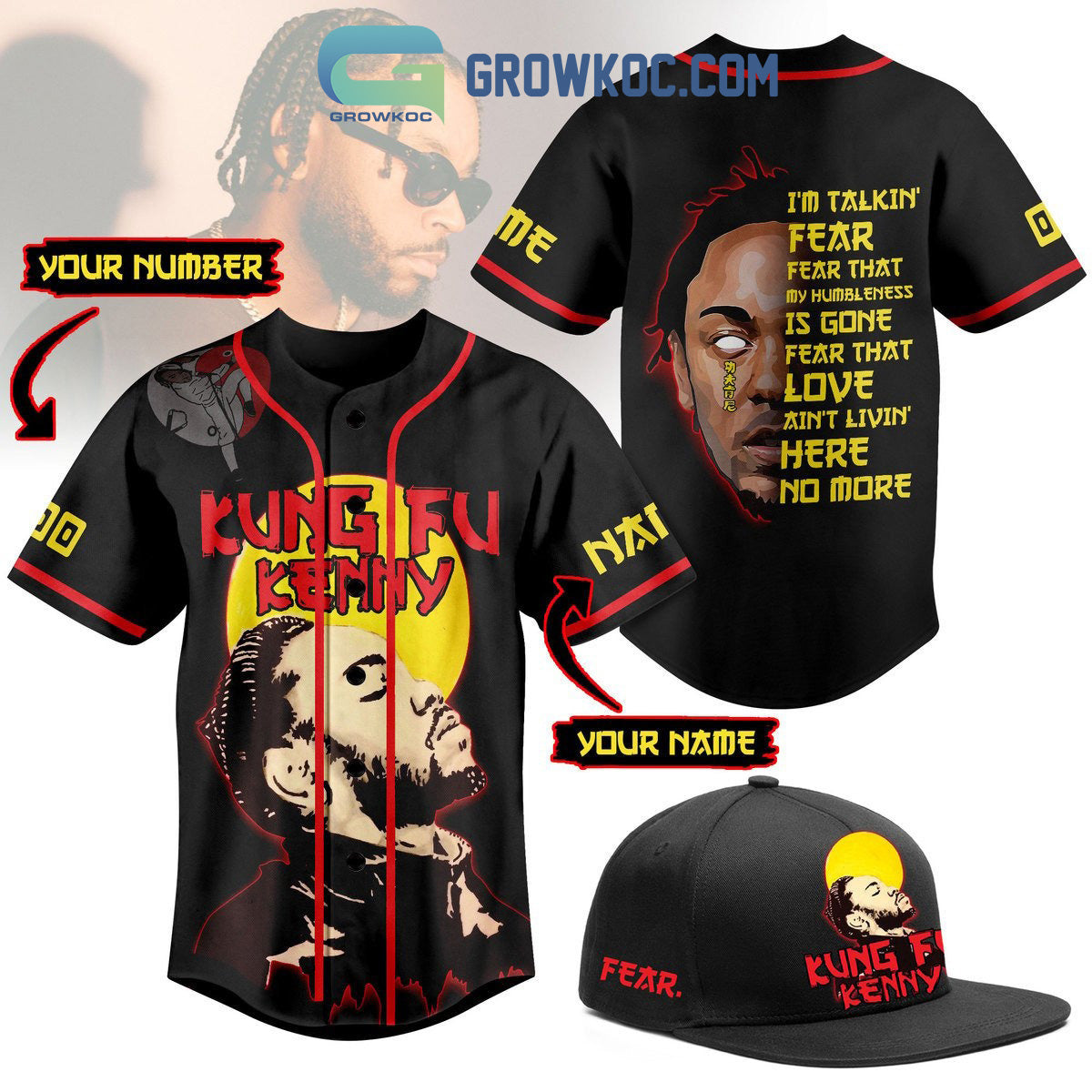 Kung Fu Kenny Personalized Baseball Jersey Unisex T-shirt, Sweatshirt, Hoodie, Long Sleeve Tee - T-Shirt, Sweatshirt, Hoodie