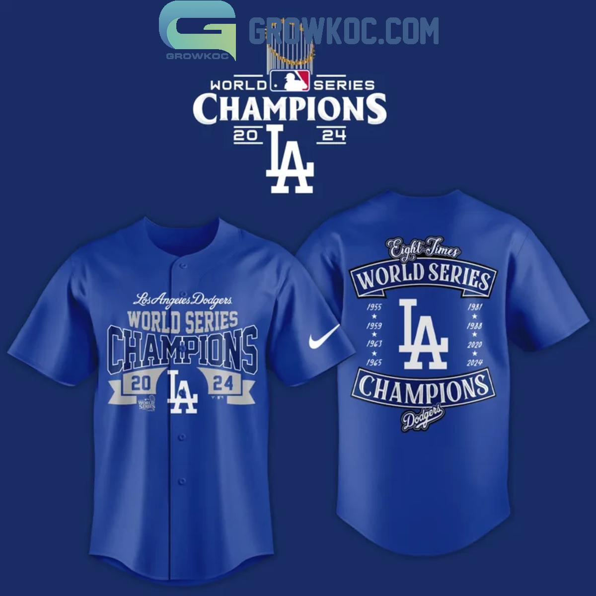 LA Dodgers Los Angeles 2024 World Series Champions 8th Time Baseball Jersey Unisex T-shirt, Sweatshirt, Hoodie, Long Sleeve Tee - T-Shirt, Sweatshirt, Hoodie