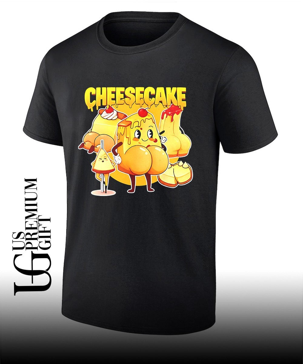 Anthropomorphic Dessert Humorous Cheesecake shirt Unisex T-shirt, Sweatshirt, Hoodie, Long Sleeve Tee - T-Shirt, Sweatshirt, Hoodie