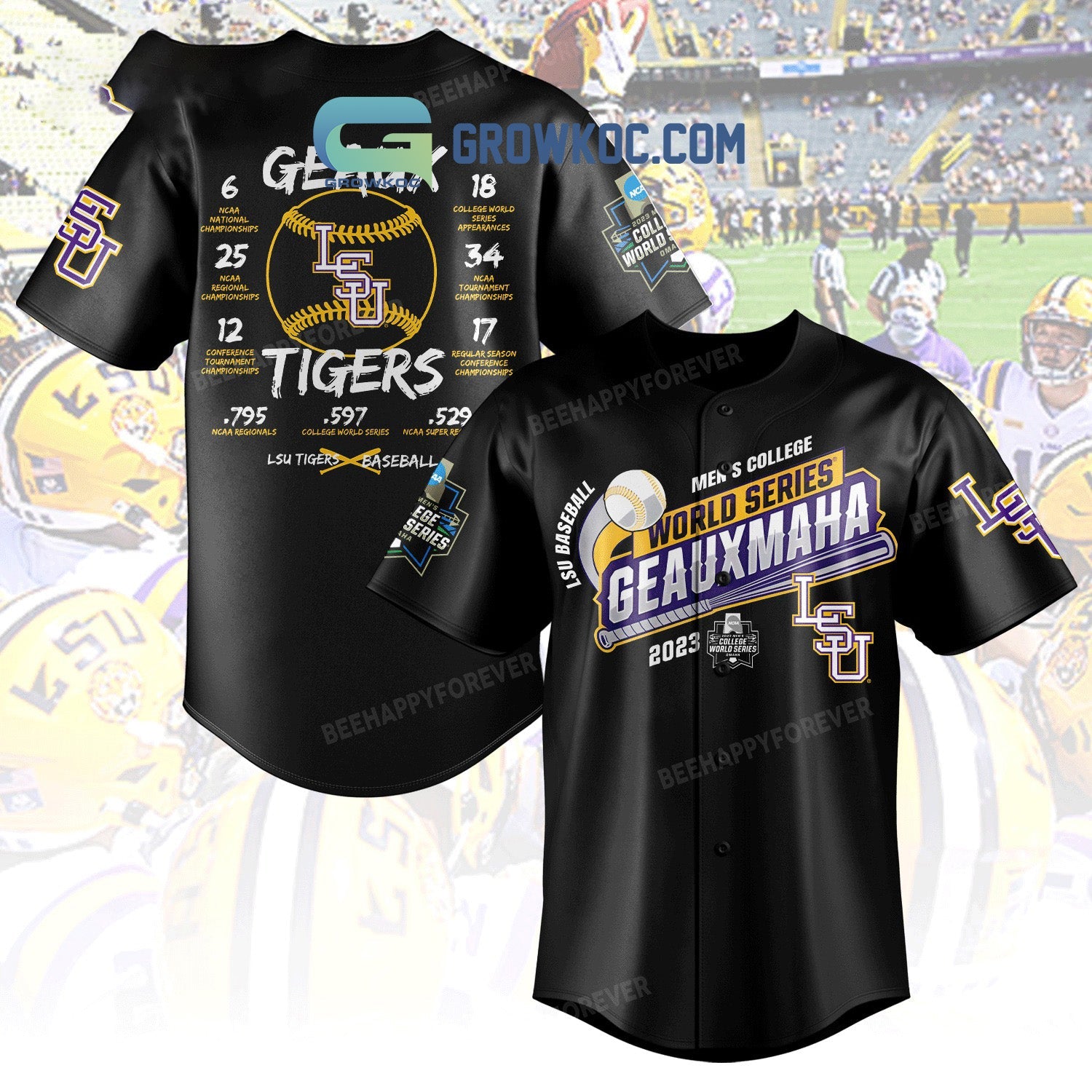 LSU Baseball Mens College World Series Geauxmaha 2023 Baseball Jersey Unisex T-shirt, Sweatshirt, Hoodie, Long Sleeve Tee - T-Shirt, Sweatshirt, Hoodie