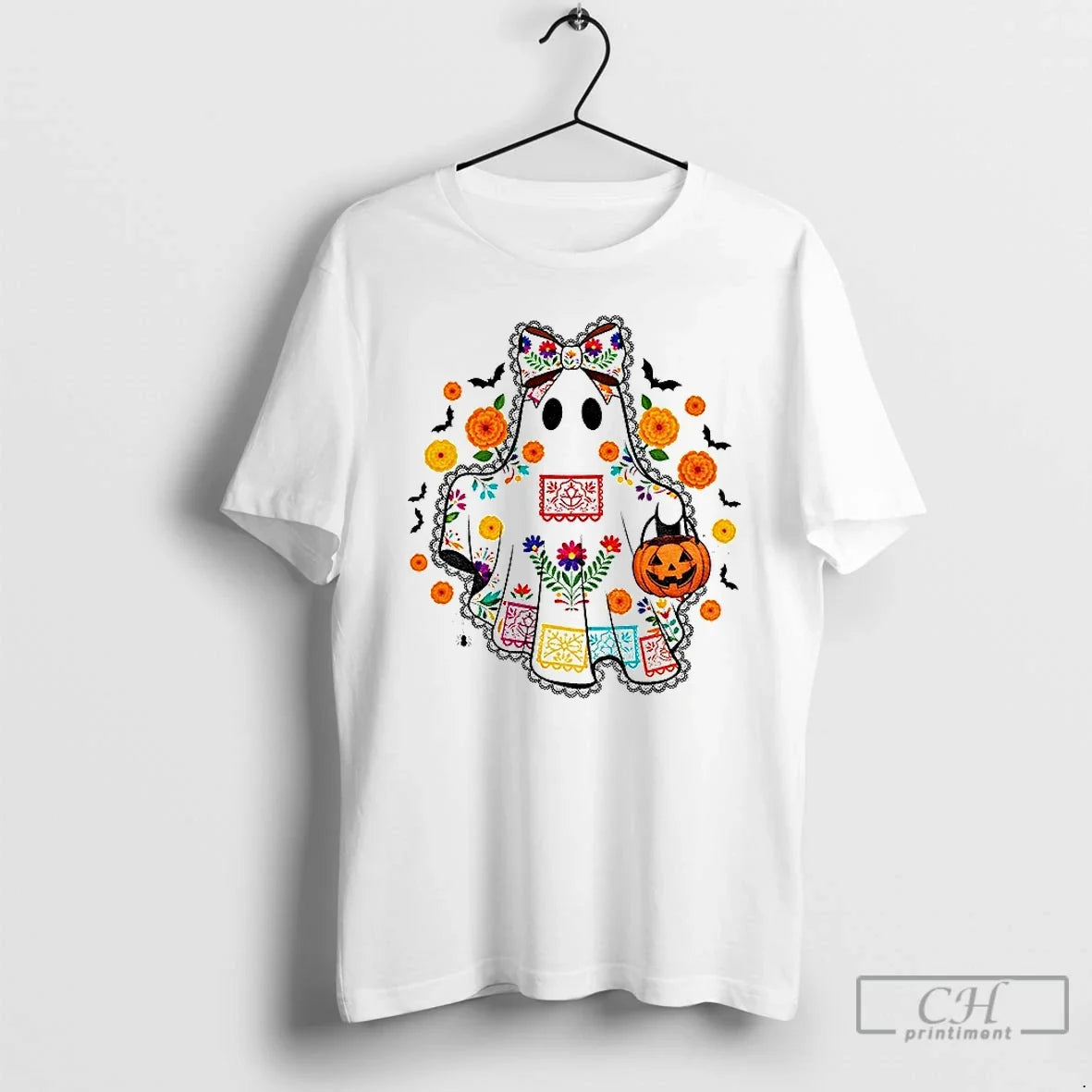 Lace Ghost Mexican Halloween Ghost Cute Spooky Ghost T-Shirts, Hoodie, Sweatshirt - T-Shirt, Sweatshirt, Hoodie