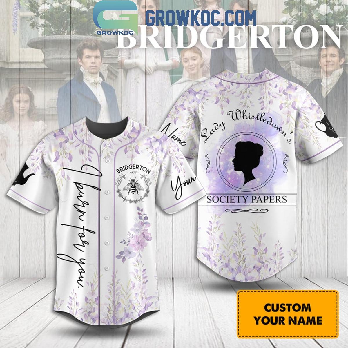 Lady Whistledowns Society Papers Bridgerton Series Personalized Baseball Jersey Unisex T-shirt, Sweatshirt, Hoodie, Long Sleeve Tee - T-Shirt, Sweatshirt, Hoodie