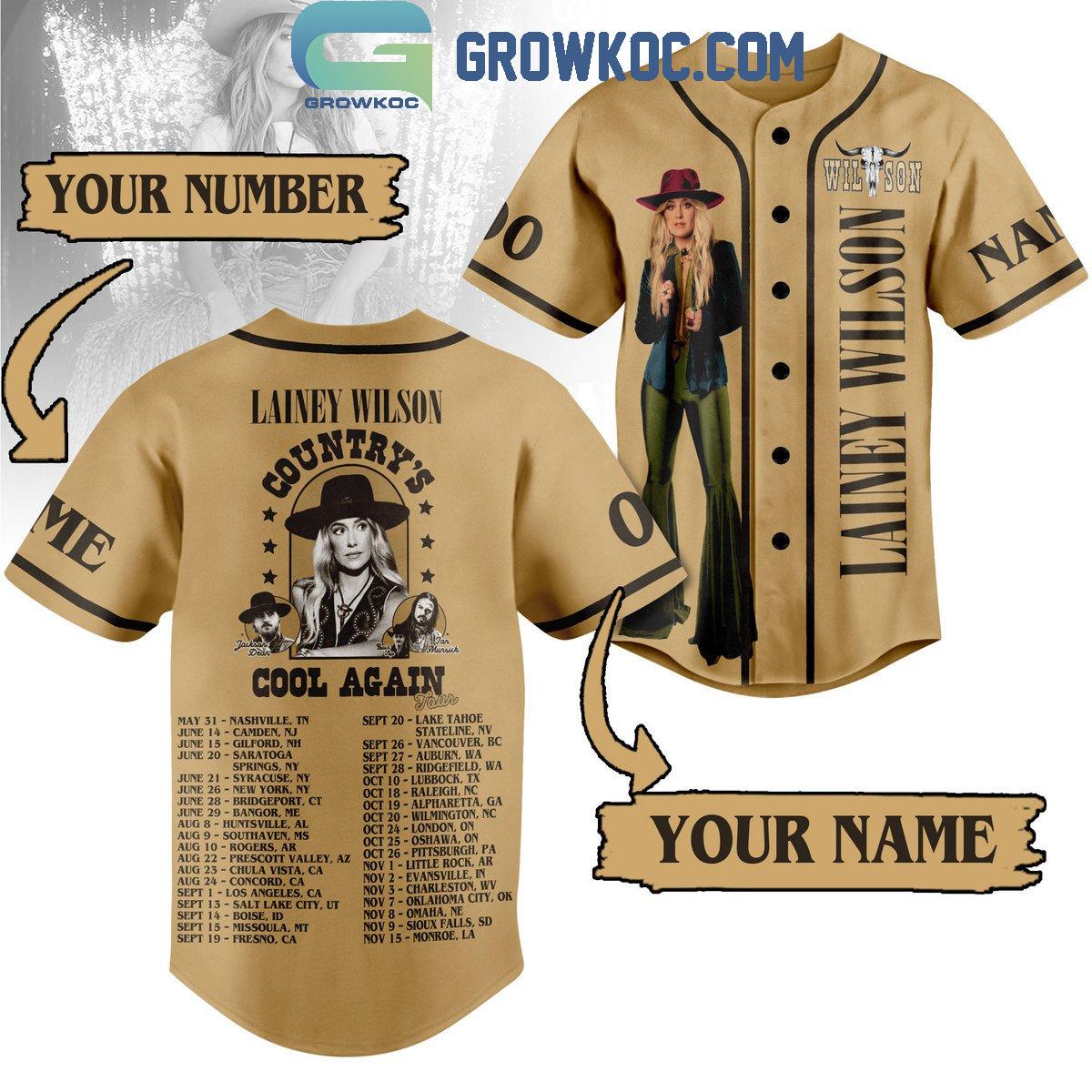 Lainey Wilson Countrys Cool Again Personalized Baseball Jersey Unisex T-shirt, Sweatshirt, Hoodie, Long Sleeve Tee - T-Shirt, Sweatshirt, Hoodie
