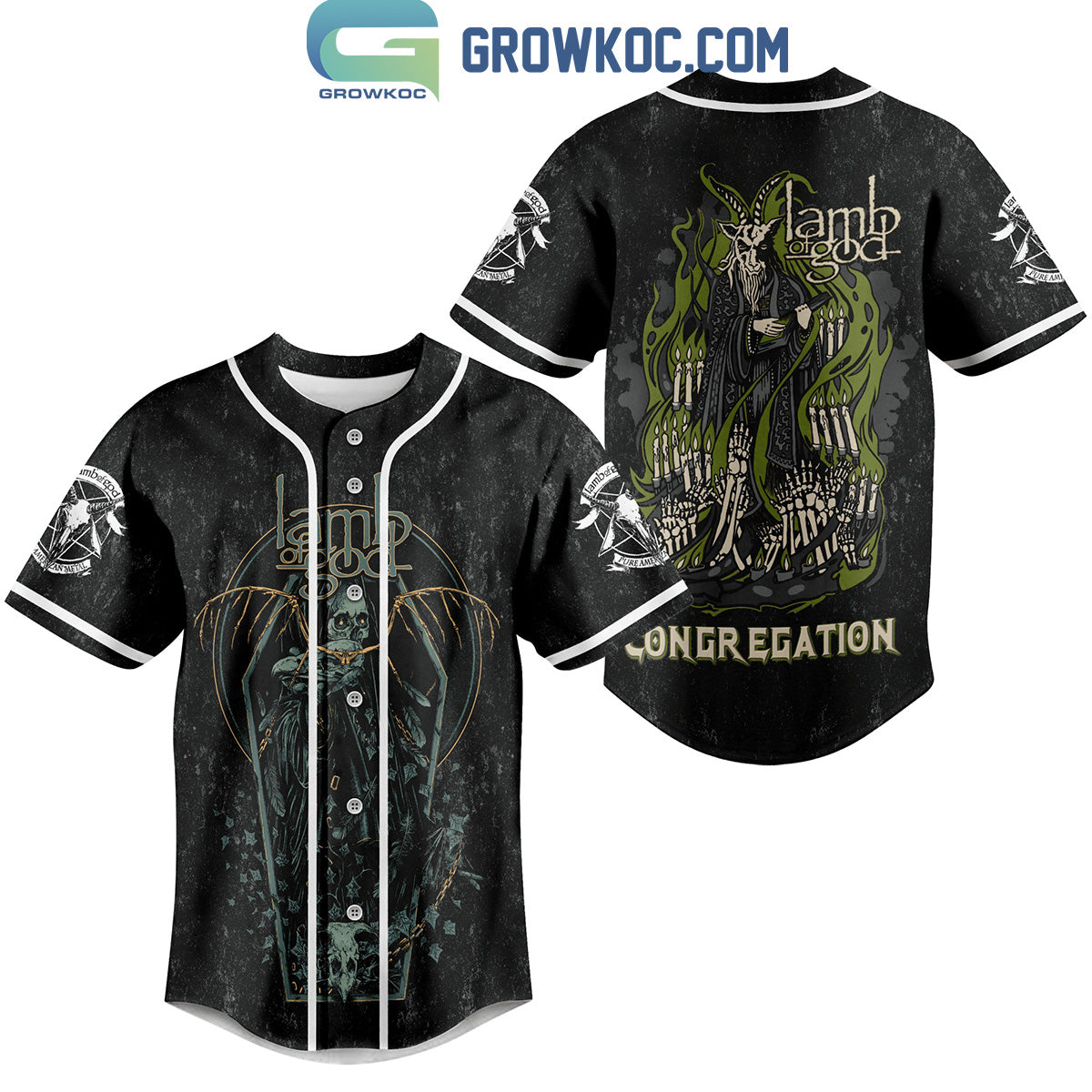 Lamb Of God The Congregation Personalized Baseball Jersey Unisex T-shirt, Sweatshirt, Hoodie, Long Sleeve Tee - T-Shirt, Sweatshirt, Hoodie