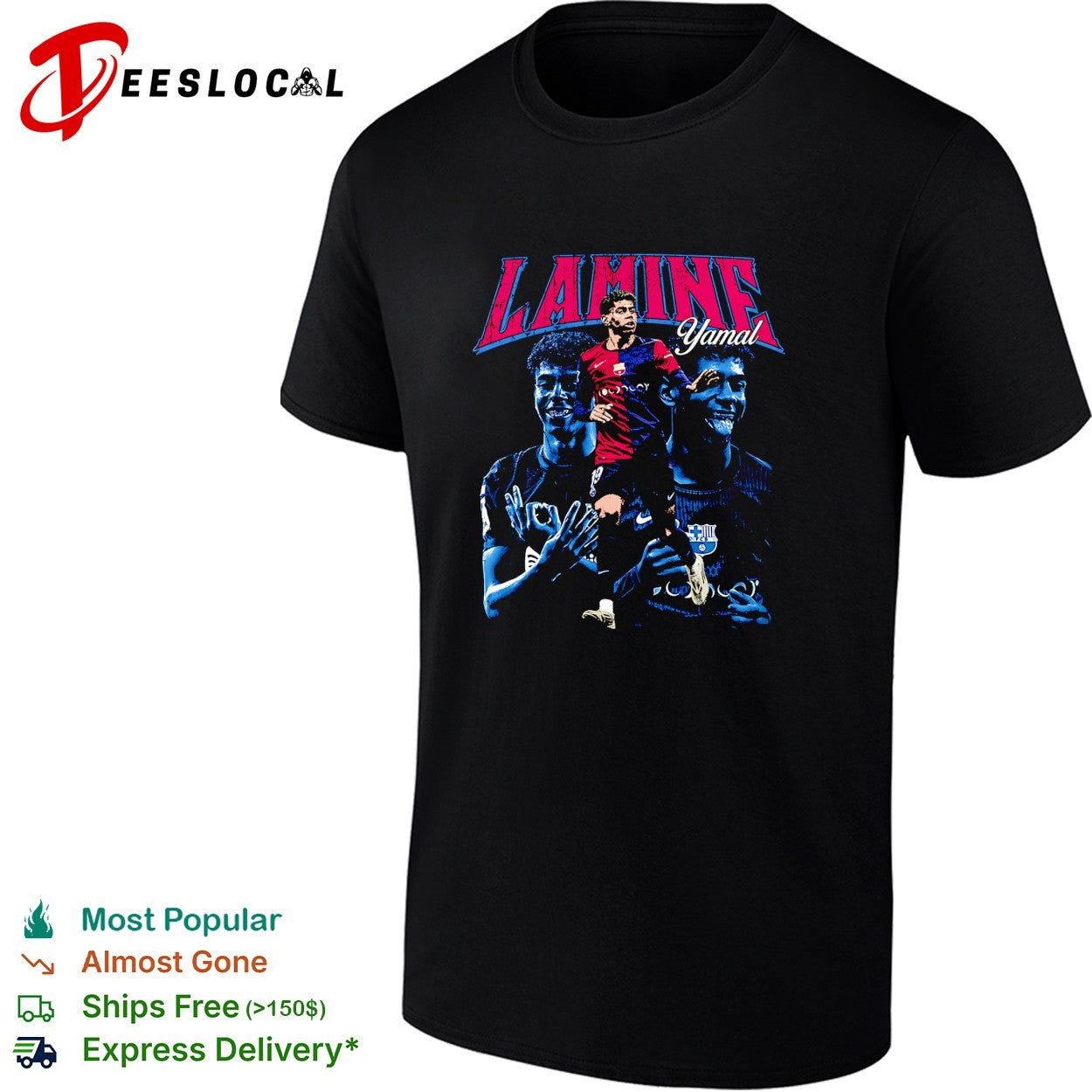 Lamine Yamal Barcelona portrait shirt Unisex T-shirt, Sweatshirt, Hoodie, Long Sleeve Tee - T-Shirt, Sweatshirt, Hoodie