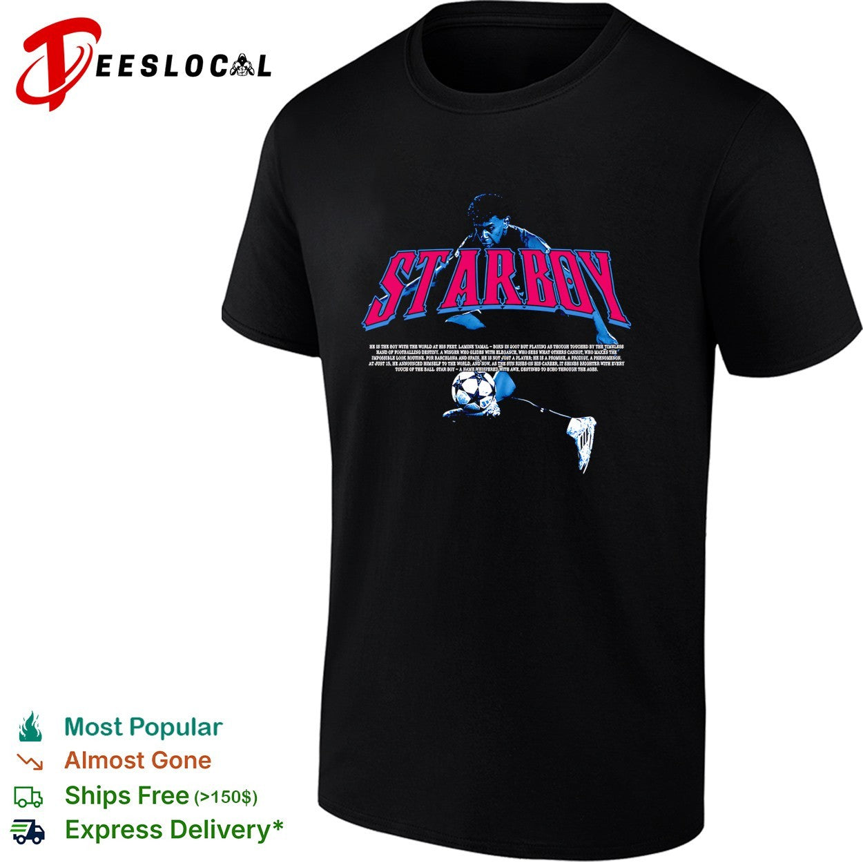 Lamine Yamal Barcelona starboy shirt Unisex T-shirt, Sweatshirt, Hoodie, Long Sleeve Tee - T-Shirt, Sweatshirt, Hoodie