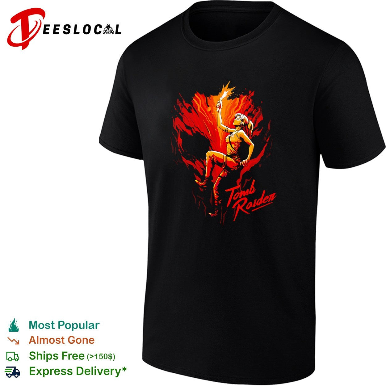 Lara Croft Tomb Raider art exploring shirt Unisex T-shirt, Sweatshirt, Hoodie, Long Sleeve Tee - T-Shirt, Sweatshirt, Hoodie