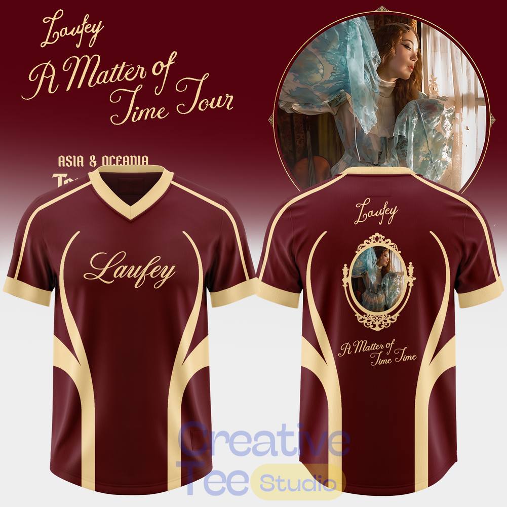 Laufey A Matter of Time AUS & NZ Tour 2026 Exclusive Football Jersey Unisex T-shirt, Sweatshirt, Hoodie, Long Sleeve Tee - T-Shirt, Sweatshirt, Hoodie
