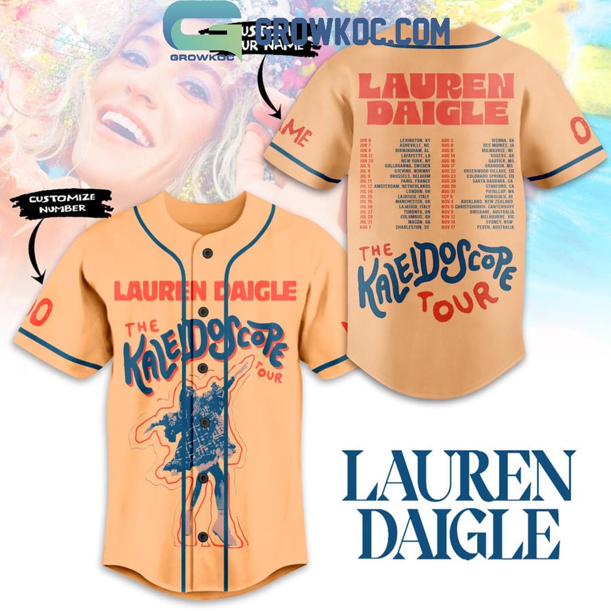 Lauren Daigle The Kaleidoscope Tour 2024 Personalized Baseball Jersey Unisex T-shirt, Sweatshirt, Hoodie, Long Sleeve Tee - T-Shirt, Sweatshirt, Hoodie