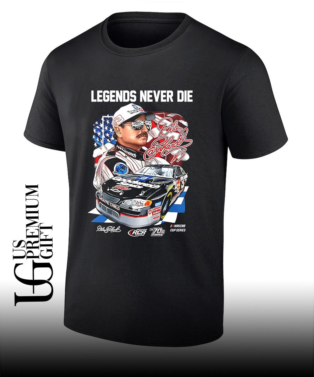 Legends Never Die Dale Earnhardt Richard Childress Racing shirt Unisex T-shirt, Sweatshirt, Hoodie, Long Sleeve Tee - T-Shirt, Sweatshirt, Hoodie