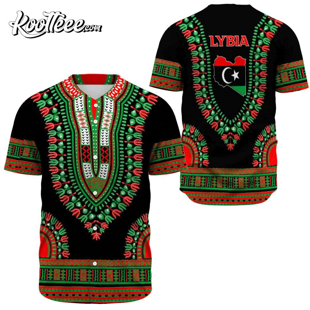 Libya Traditional Dashiki Baseball Jersey Unisex T-shirt, Sweatshirt, Hoodie, Long Sleeve Tee - T-Shirt, Sweatshirt, Hoodie