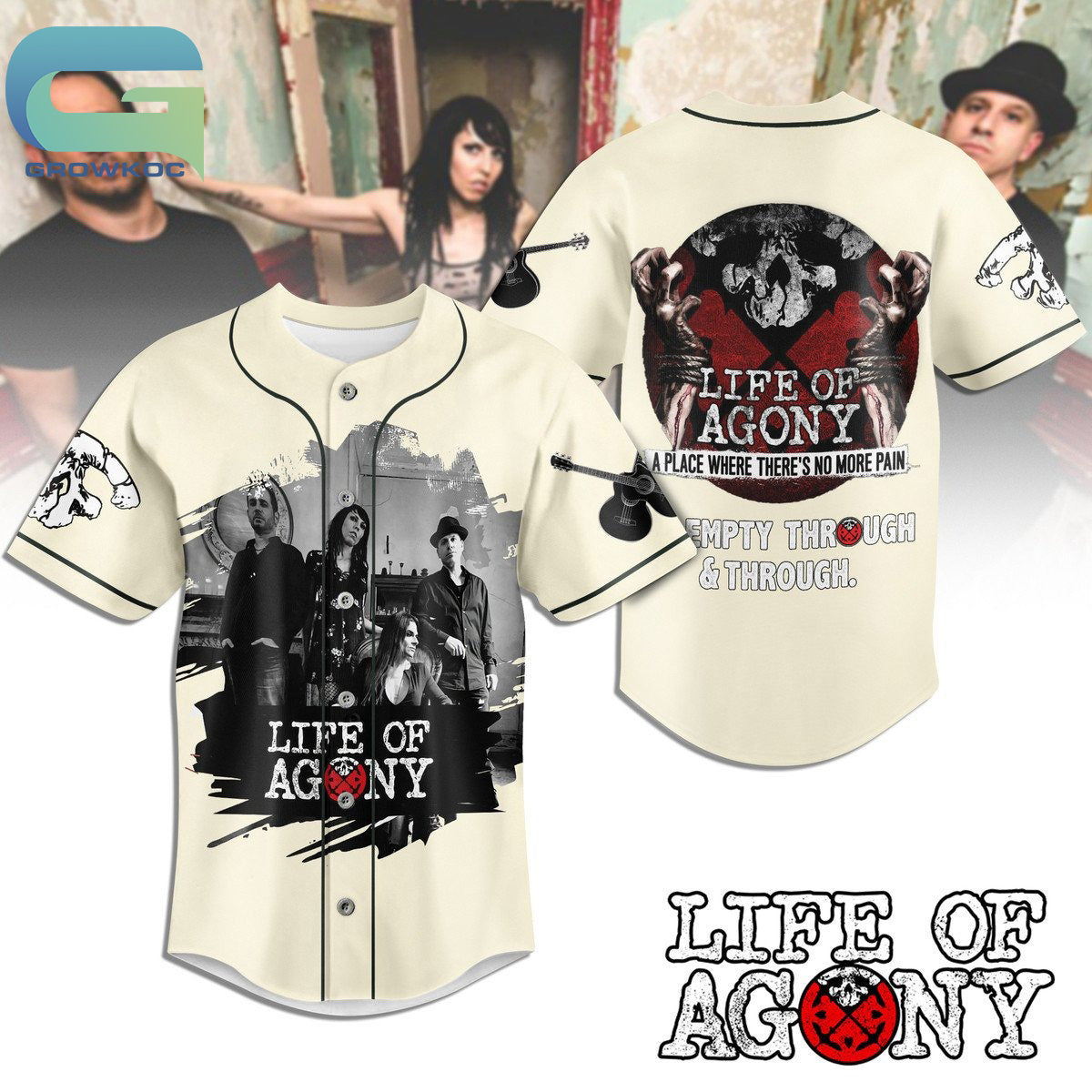 Life Of Agony A Place Where Theres No More Fan Baseball Jersey Unisex T-shirt, Sweatshirt, Hoodie, Long Sleeve Tee - T-Shirt, Sweatshirt, Hoodie