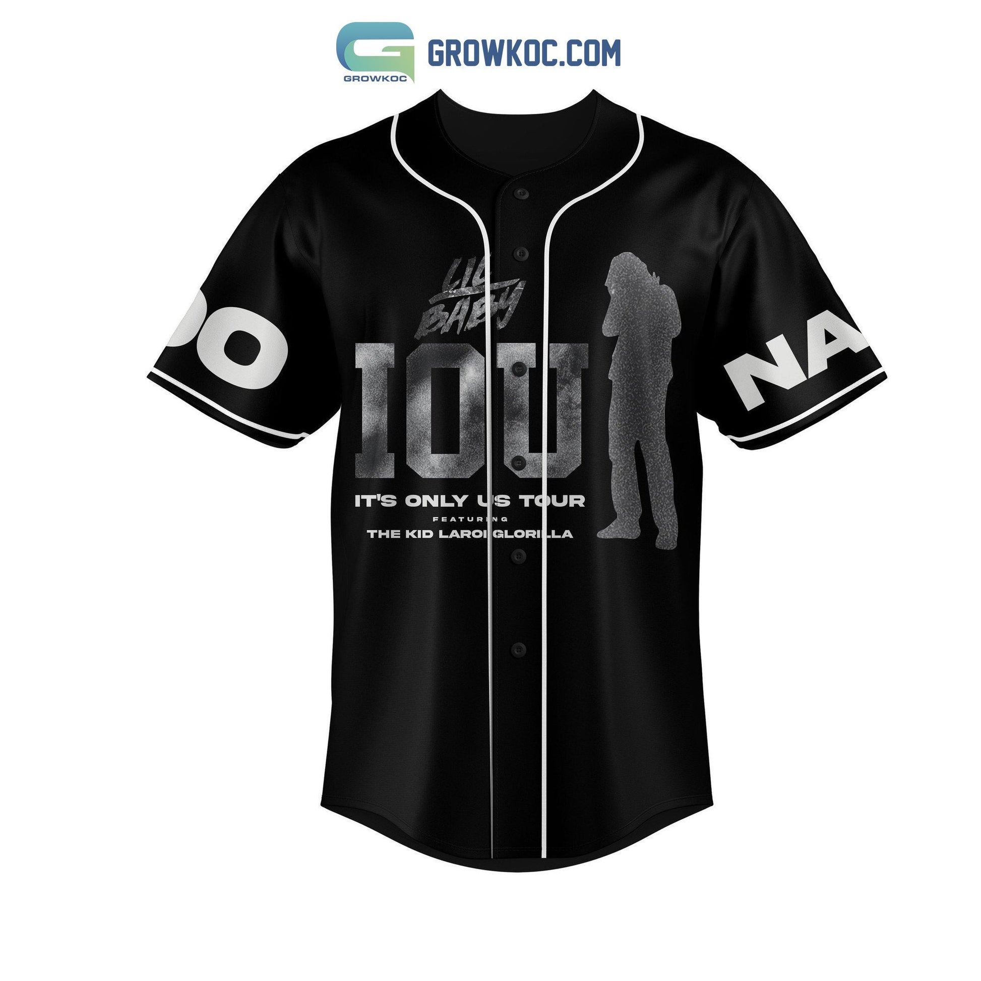 Lil Baby IOS Its Only Us Tour 2023 Personalized Baseball Jersey Unisex T-shirt, Sweatshirt, Hoodie, Long Sleeve Tee - T-Shirt, Sweatshirt, Hoodie
