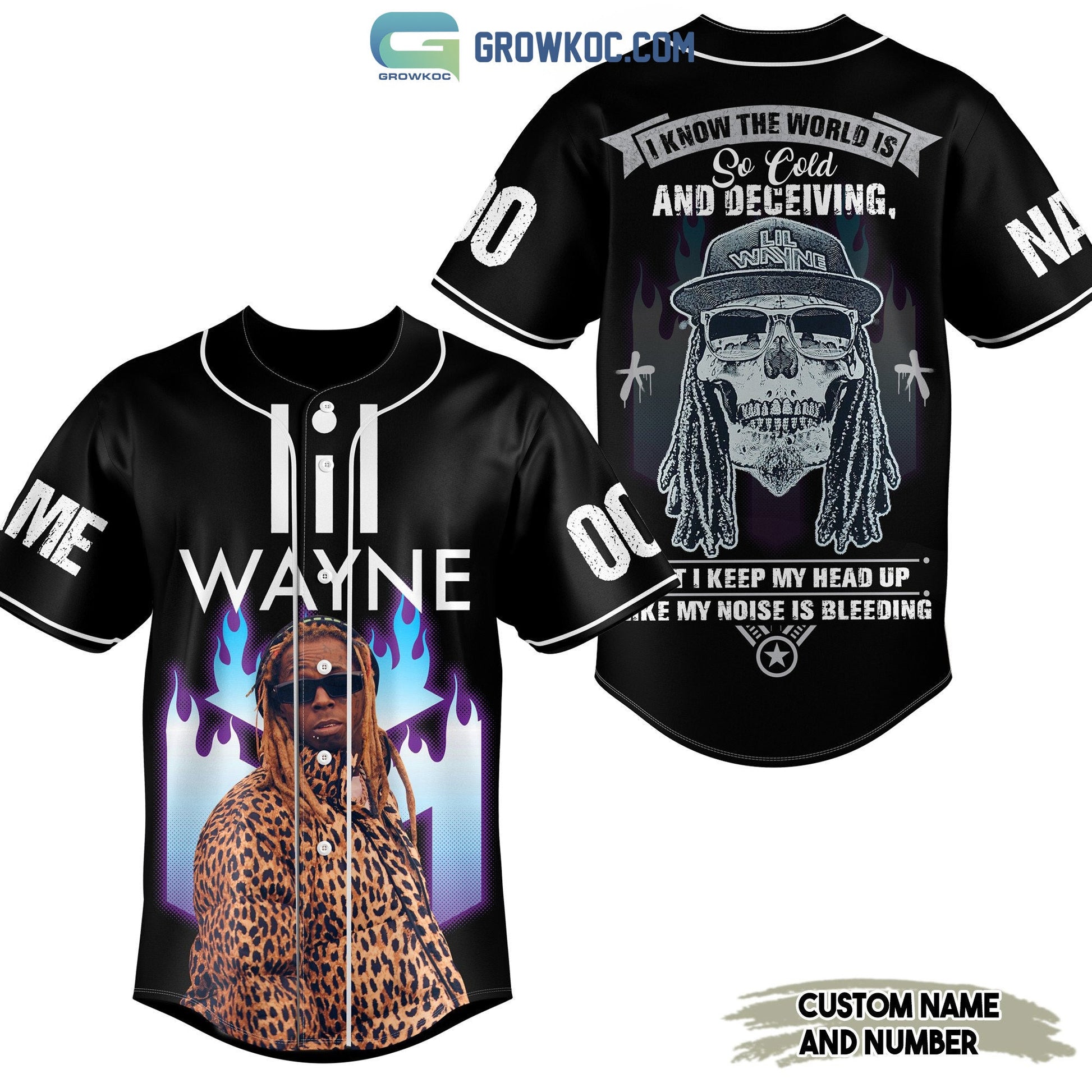 Lil Wayne The World Is So Cold And Deceiving Personalized Baseball Jersey Unisex T-shirt, Sweatshirt, Hoodie, Long Sleeve Tee - T-Shirt, Sweatshirt, Hoodie