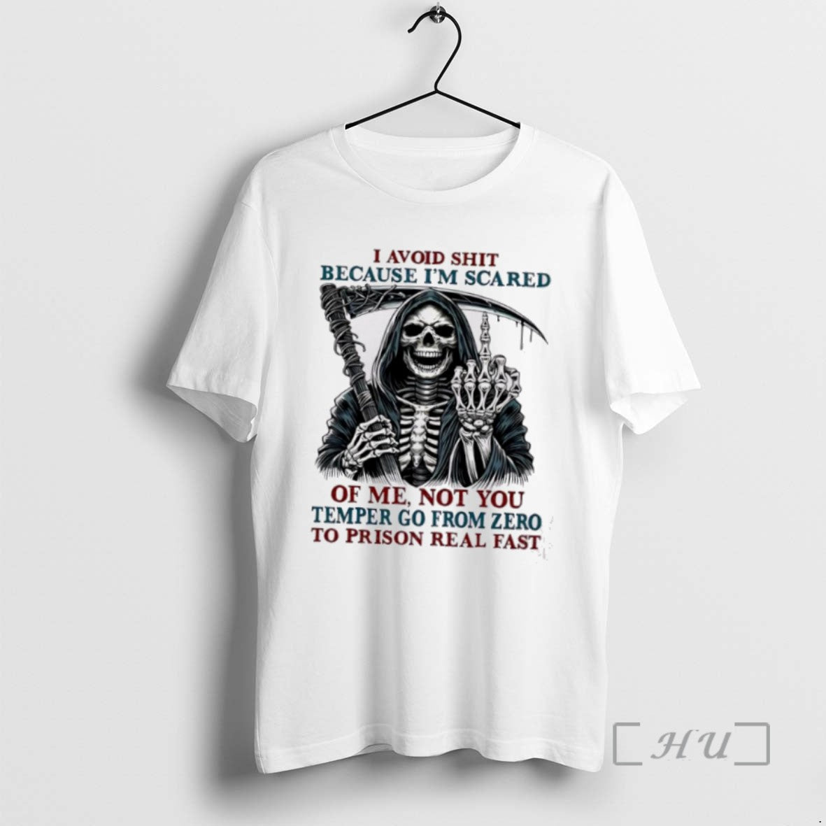 Limited Death Skeleton I Avoid Shit Because Im Scared Me Not You Temper T-Shirts, Hoodie, Sweatshirt - T-Shirt, Sweatshirt, Hoodie