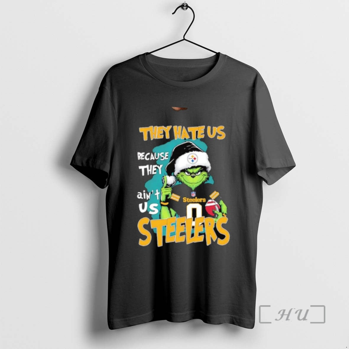 Limited Grinch Santa Hat They Hate Us Because They Aint Us Pittsburgh Steelersa Baseball T-Shirts, Hoodie, Sweatshirt - T-Shirt, Sweatshirt, Hoodie