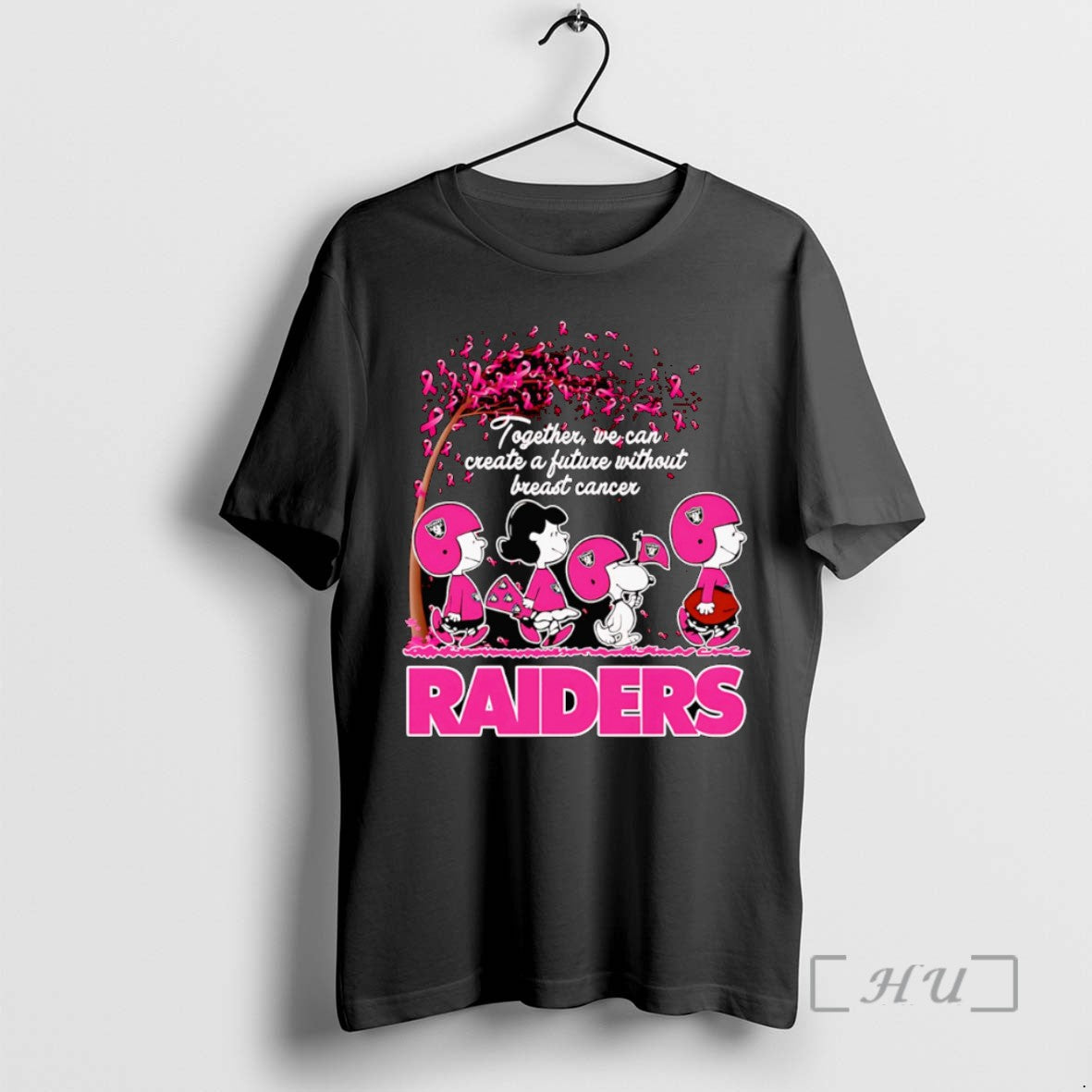 Limited Peanuts Together We Can Create Future Without Breast Cancer Raiders T-Shirts, Hoodie, Sweatshirt - T-Shirt, Sweatshirt, Hoodie