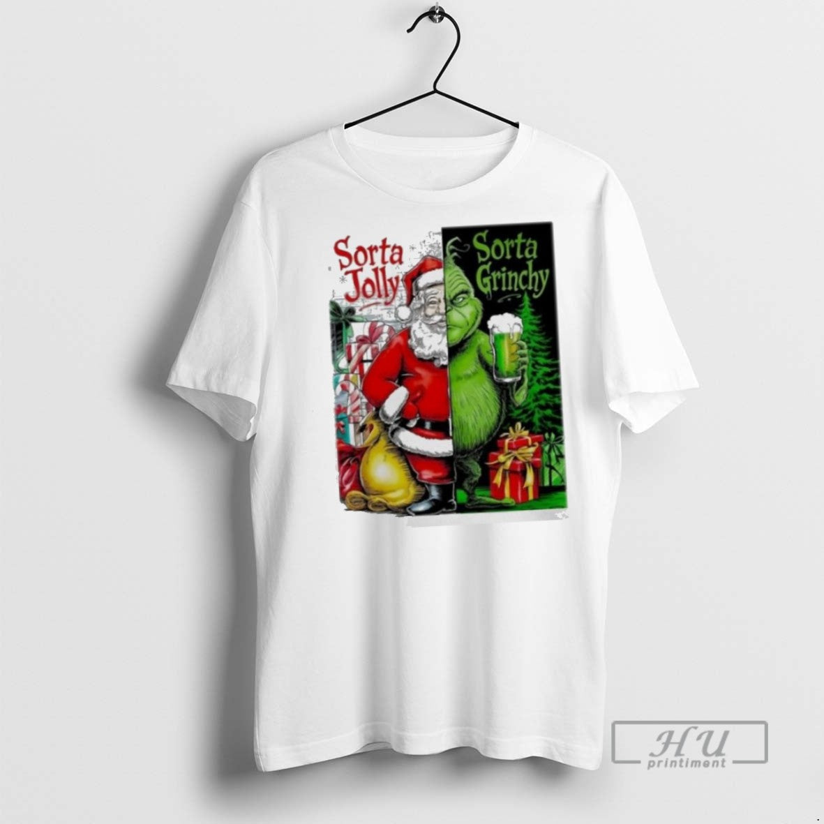 Limited Santa Claus X Grinch Sorta Jolly Sorta Grinch 2025 T-Shirts, Hoodie, Sweatshirt - T-Shirt, Sweatshirt, Hoodie