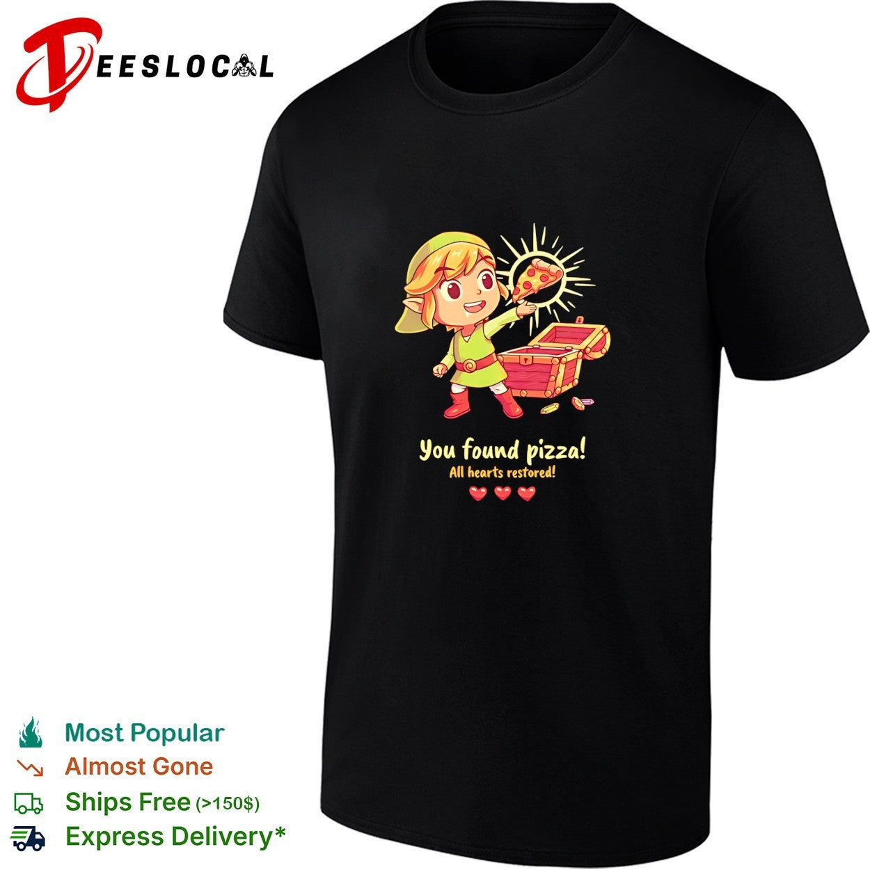 Link you found pizza all hearts restored shirt Unisex T-shirt, Sweatshirt, Hoodie, Long Sleeve Tee - T-Shirt, Sweatshirt, Hoodie