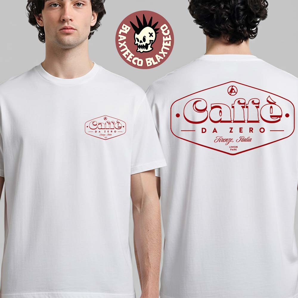 Linkin Park Florence Italy 2026 Pop Up Shop Merch Blind Bag Caffe Da Zero White T-Shirt Unisex T-shirt, Sweatshirt, Hoodie, Long Sleeve Tee - T-Shirt, Sweatshirt, Hoodie
