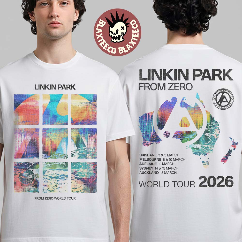 Linkin Park From Zero World Tour Australia And New Zealand 2026 Exclusive T-Shirt Unisex T-shirt, Sweatshirt, Hoodie, Long Sleeve Tee - T-Shirt, Sweatshirt, Hoodie