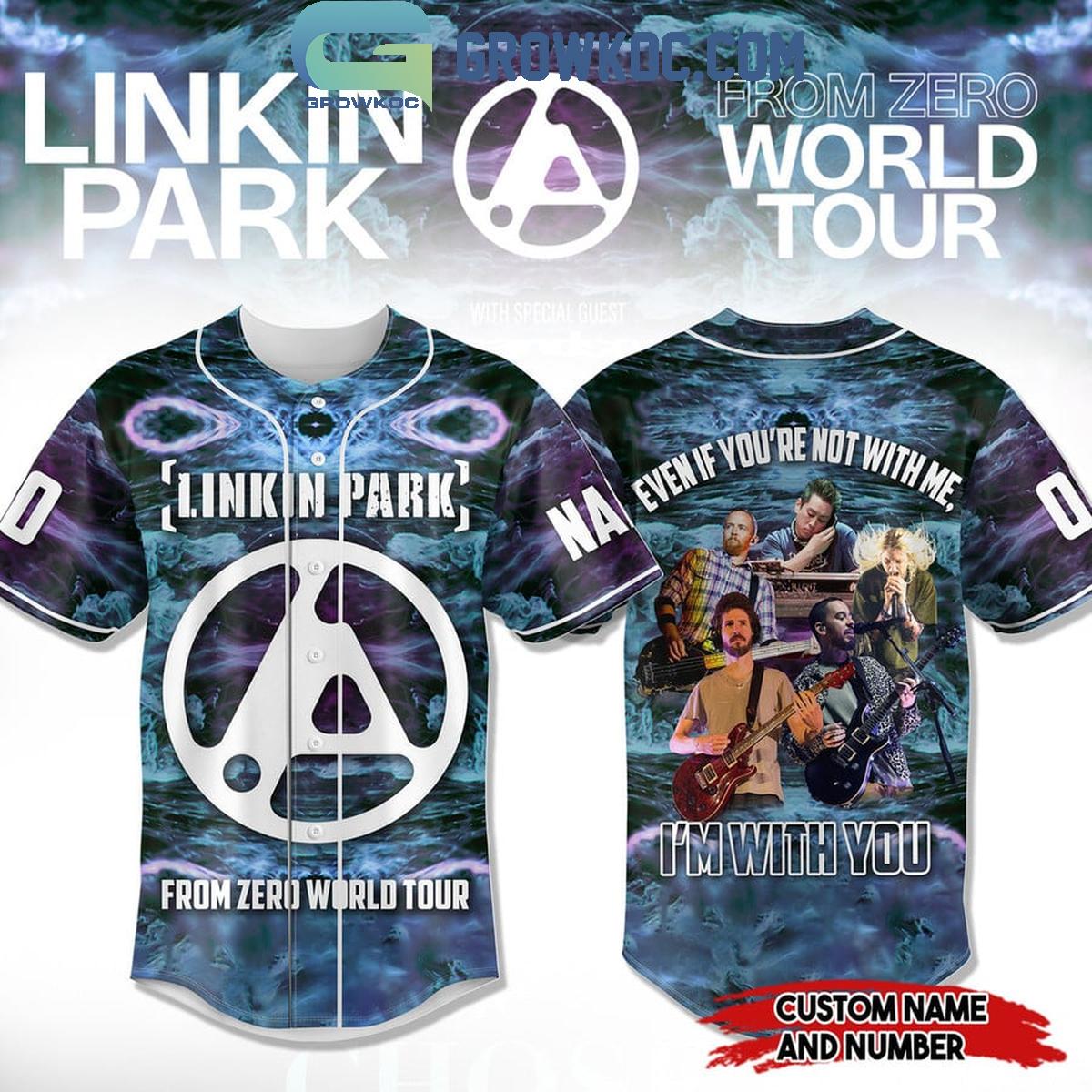 Linkin Park Im With You In From Zero World Tour Personalized Baseball Jersey Unisex T-shirt, Sweatshirt, Hoodie, Long Sleeve Tee - T-Shirt, Sweatshirt, Hoodie