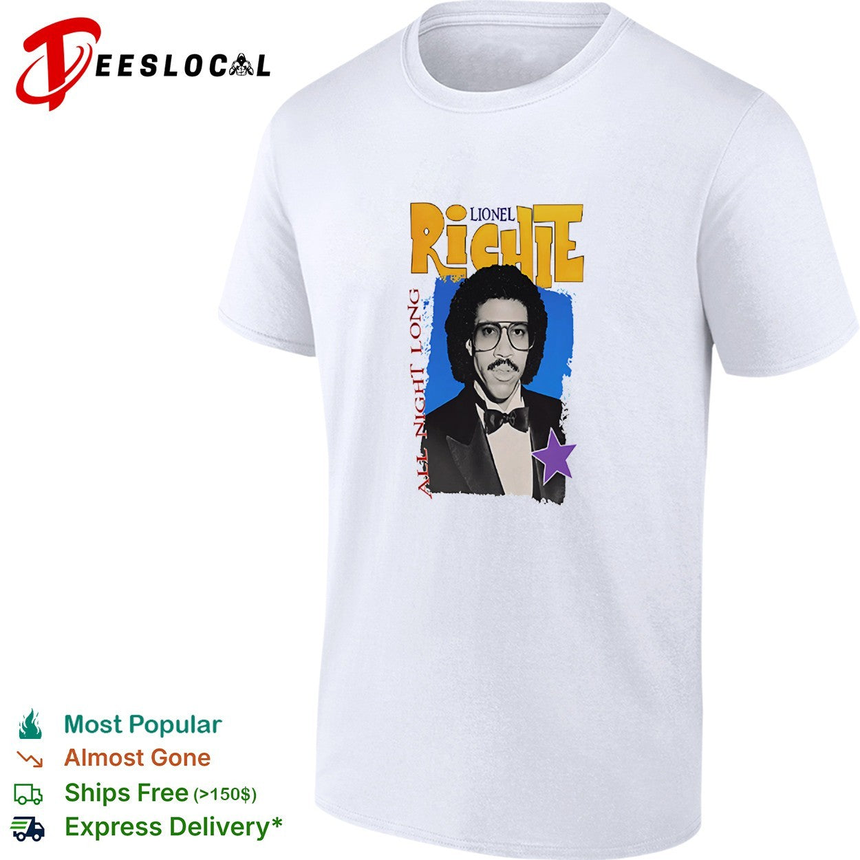 Lionel Richie all night long portrait shirt Unisex T-shirt, Sweatshirt, Hoodie, Long Sleeve Tee - T-Shirt, Sweatshirt, Hoodie