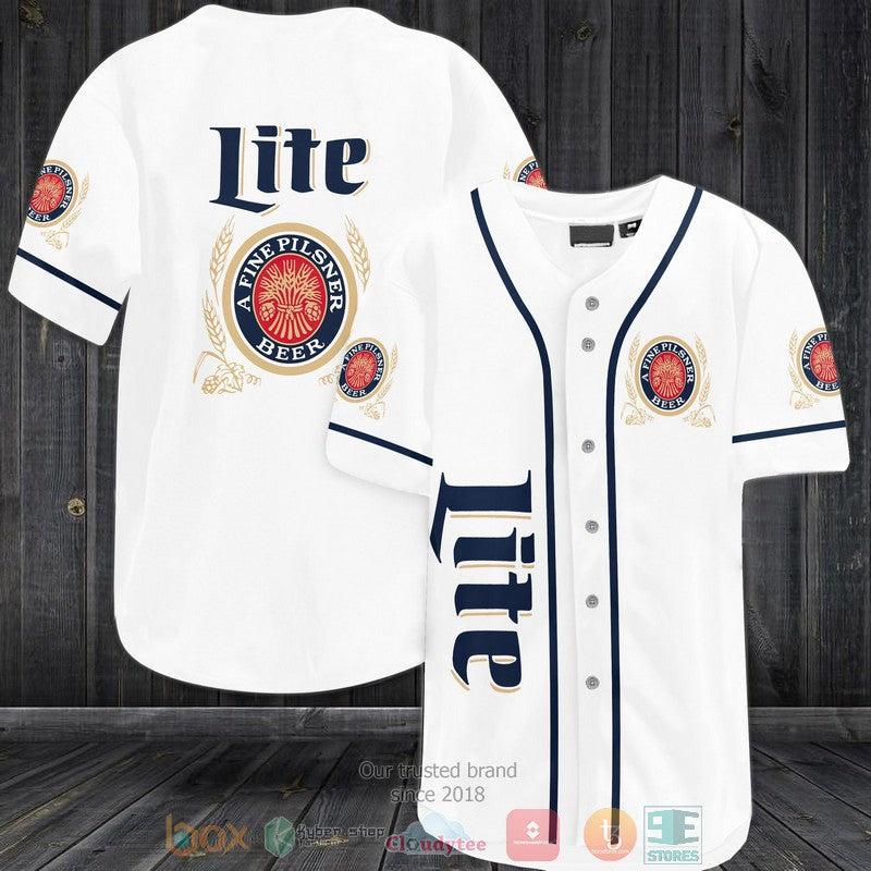 Lite A Fine Pilsner Beer white blue Baseball shirt Unisex T-shirt, Sweatshirt, Hoodie, Long Sleeve Tee - T-Shirt, Sweatshirt, Hoodie