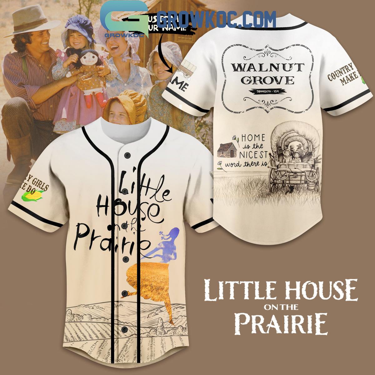 Little House On The Prairie Walnut Grove Personalized Baseball Jersey Unisex T-shirt, Sweatshirt, Hoodie, Long Sleeve Tee - T-Shirt, Sweatshirt, Hoodie