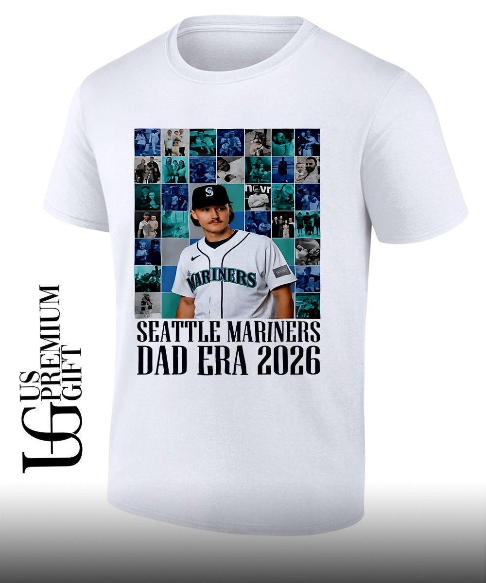 Logan Gilbert Seattle Mariners Dad Era Tour 2026 shirt Unisex T-shirt, Sweatshirt, Hoodie, Long Sleeve Tee - T-Shirt, Sweatshirt, Hoodie