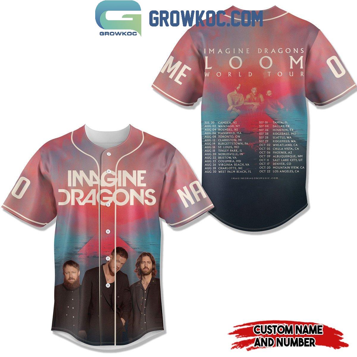 Loom World Tour Imagine Dragons 2024 Personalized Baseball Jersey Unisex T-shirt, Sweatshirt, Hoodie, Long Sleeve Tee - T-Shirt, Sweatshirt, Hoodie