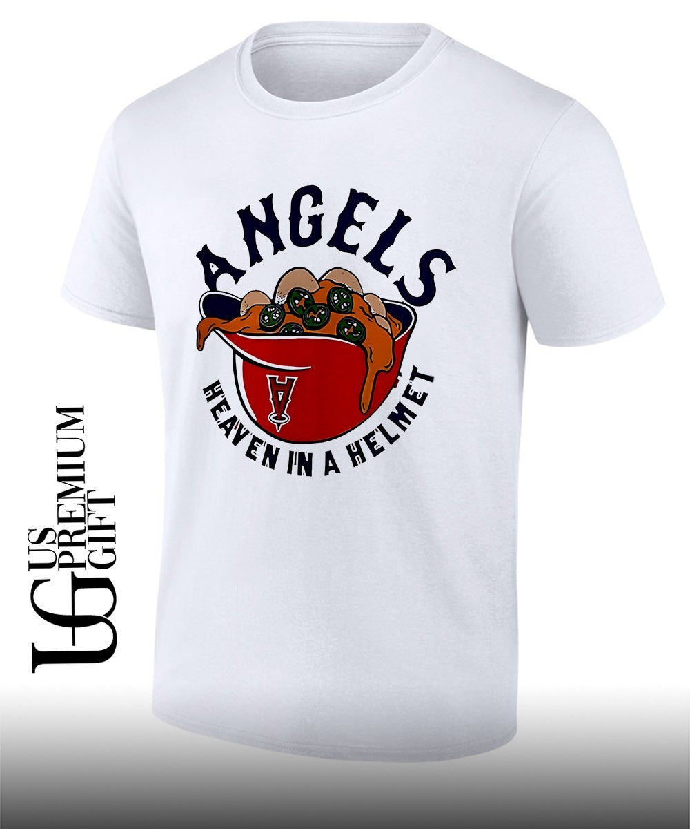 Los Angeles Angels Heaven in a helmet shirt Unisex T-shirt, Sweatshirt, Hoodie, Long Sleeve Tee - T-Shirt, Sweatshirt, Hoodie