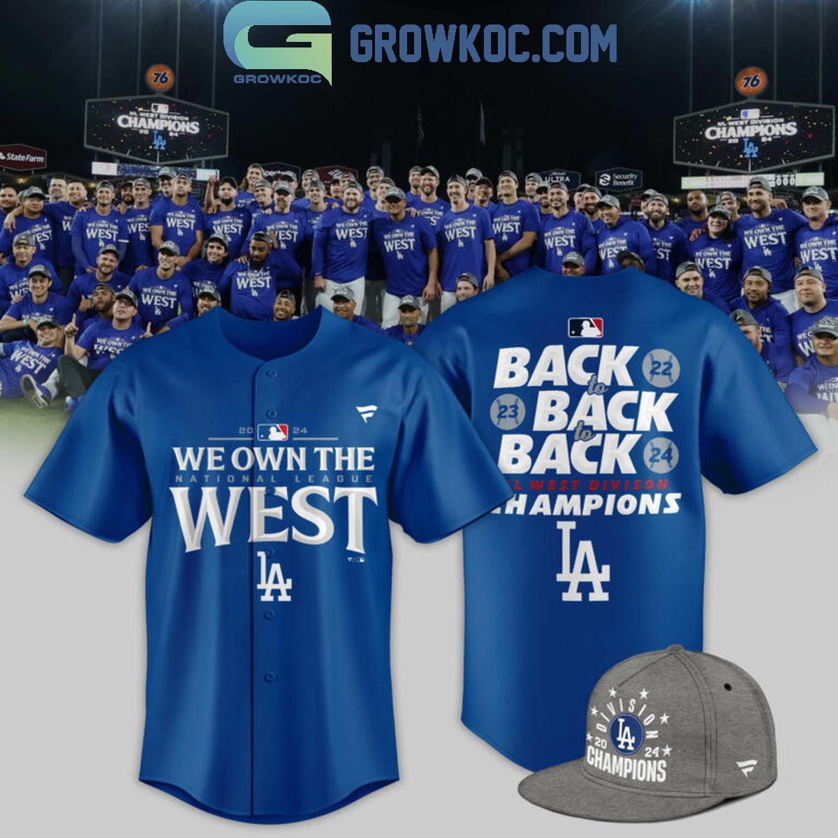 Los Angeles Dodgers 2024 NL West Division Champions Locker Room Baseball Jersey Unisex T-shirt, Sweatshirt, Hoodie, Long Sleeve Tee - T-Shirt, Sweatshirt, Hoodie