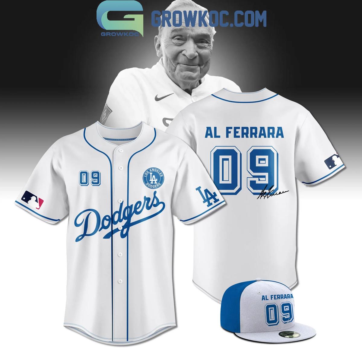 Los Angeles Dodgers Al The Bull Ferrara Commemorative Baseball Jersey White Unisex T-shirt, Sweatshirt, Hoodie, Long Sleeve Tee - T-Shirt, Sweatshirt, Hoodie