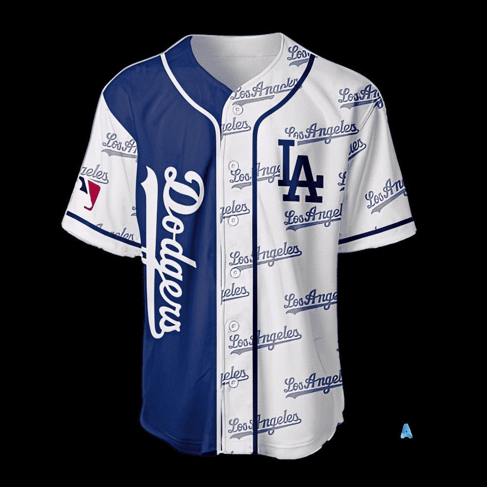 Los Angeles Dodgers Baseball Jersey Shirt Whte Blue Custom Name And Number La Dodgers 2024 All Over Printed Uniform Shirts Mlb Shop Gift For Shohei Ohtani Fans - T-Shirt, Sweatshirt, Hoodie