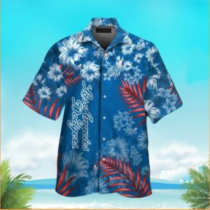 Los Angeles Dodgers Button Up Tropical Aloha Hawaiian Shirt, LA Dodgers Hawaiian Shirt Unisex T-shirt, Sweatshirt, Hoodie, Long Sleeve Tee - T-Shirt, Sweatshirt, Hoodie