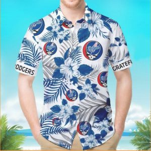 Los Angeles Dodgers Grateful Dead Button Up Hawaiian Shirt, LA Dodgers Hawaiian Shirt Unisex T-shirt, Sweatshirt, Hoodie, Long Sleeve Tee - T-Shirt, Sweatshirt, Hoodie