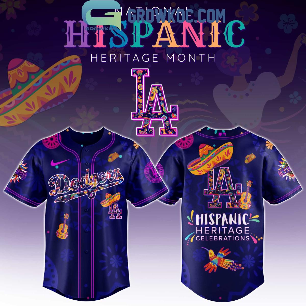 Los Angeles Dodgers Hispanic Heritage Celebrations 2025 Baseball Jersey Unisex T-shirt, Sweatshirt, Hoodie, Long Sleeve Tee - T-Shirt, Sweatshirt, Hoodie