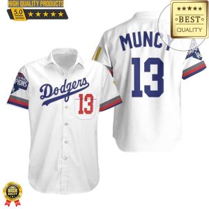 Los Angeles Dodgers Logo Hawaiian Shirt, Cheap Men Dodgers Baseball Apparel Uniform Muncy, MLB Hawaiian Shirt - T-Shirt, Sweatshirt, Hoodie