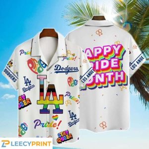 Los Angeles Dodgers MLB Happy Pride Month Hawaiian Shirt, LA Dodgers Hawaiian Shirt Unisex T-shirt, Sweatshirt, Hoodie, Long Sleeve Tee - T-Shirt, Sweatshirt, Hoodie