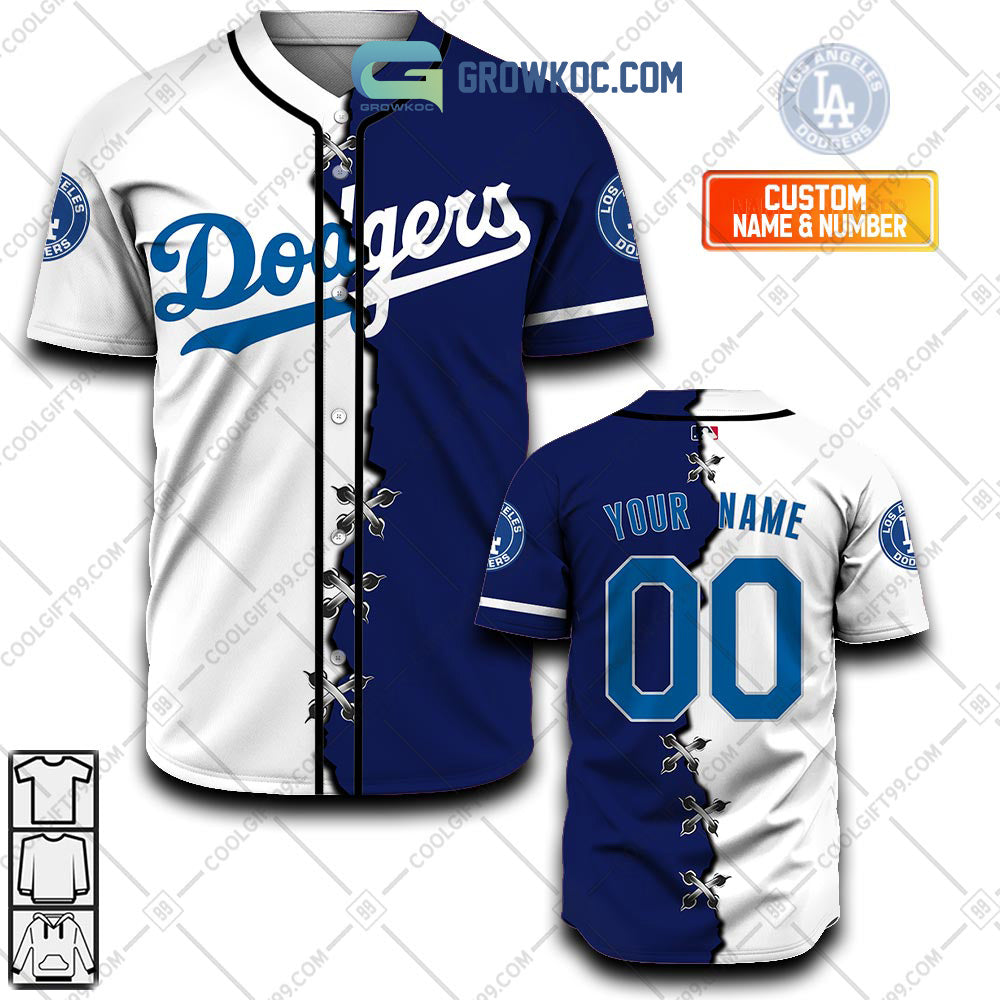Los Angeles Dodgers MLB Personalized Mix Baseball Jersey Unisex T-shirt, Sweatshirt, Hoodie, Long Sleeve Tee - T-Shirt, Sweatshirt, Hoodie