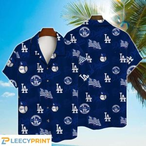 Los Angeles Dodgers Major League Baseball Simple Pattern 3D Hawaiian Shirt, LA Dodgers Hawaiian Shirt - T-Shirt, Sweatshirt, Hoodie