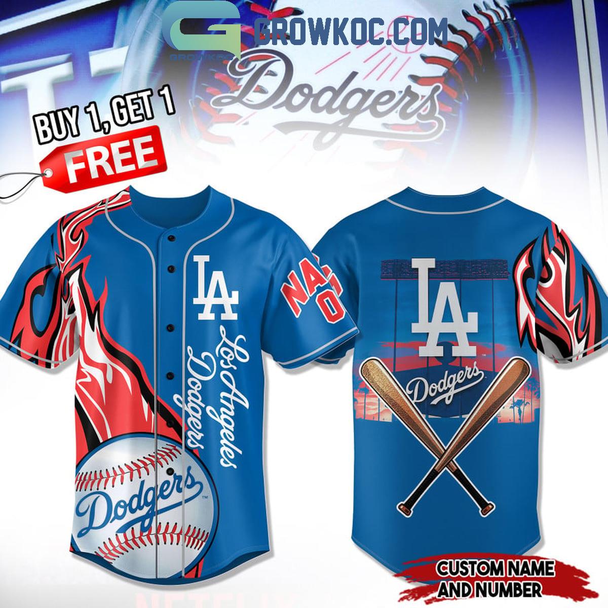 Los Angeles Dodgers No Lead Is Safe Personalized Baseball Jersey Unisex T-shirt, Sweatshirt, Hoodie, Long Sleeve Tee - T-Shirt, Sweatshirt, Hoodie