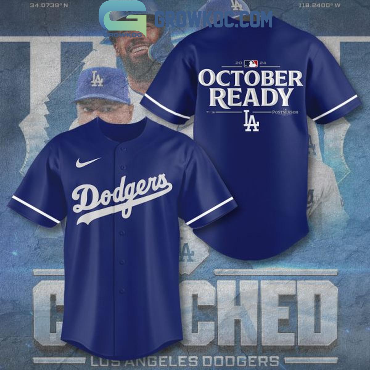 Los Angeles Dodgers October Ready Clinched 2024 Baseball Jersey Unisex T-shirt, Sweatshirt, Hoodie, Long Sleeve Tee - T-Shirt, Sweatshirt, Hoodie