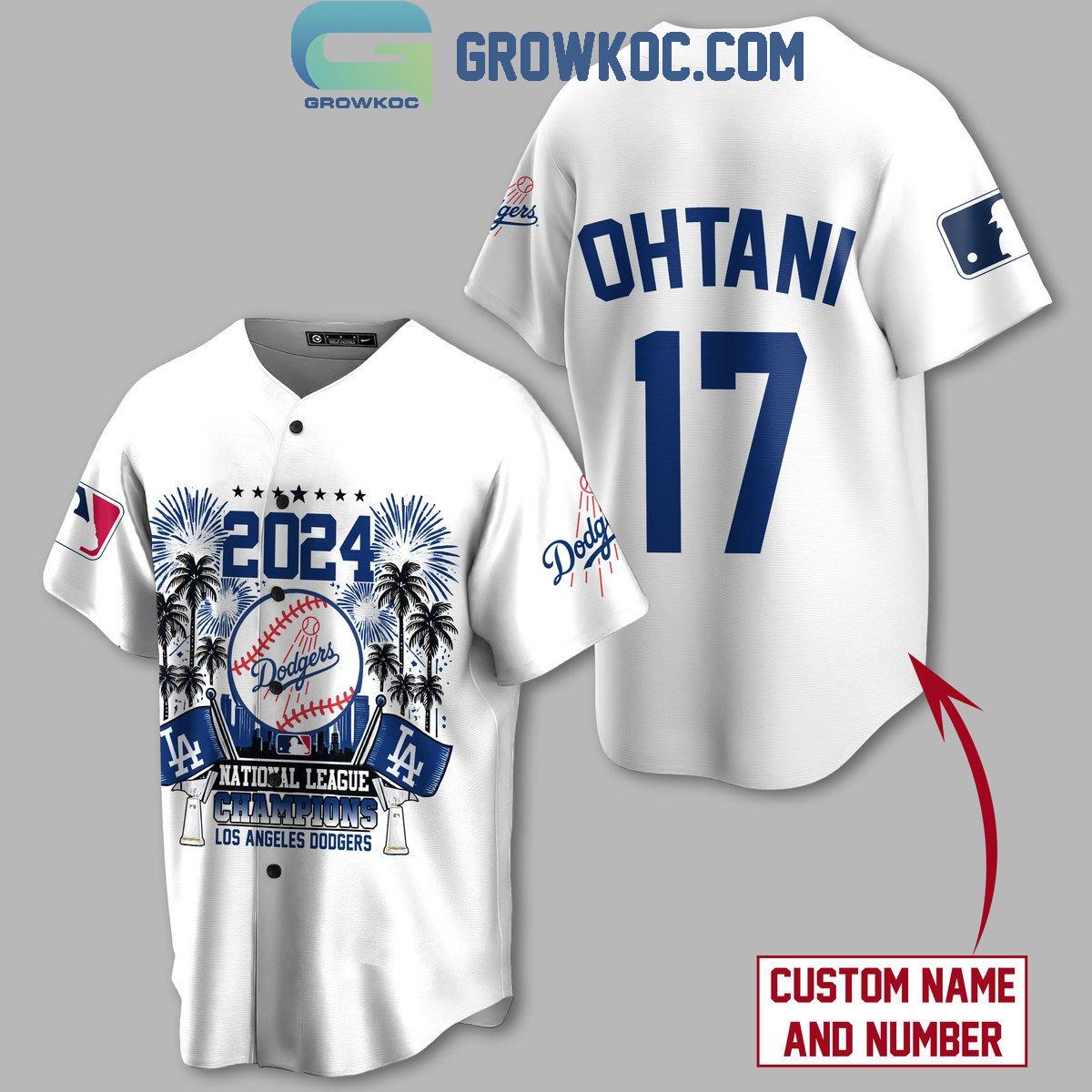 Los Angeles Dodgers Shohei Ohtani 2024 National League Champions Baseball Jersey Unisex T-shirt, Sweatshirt, Hoodie, Long Sleeve Tee - T-Shirt, Sweatshirt, Hoodie
