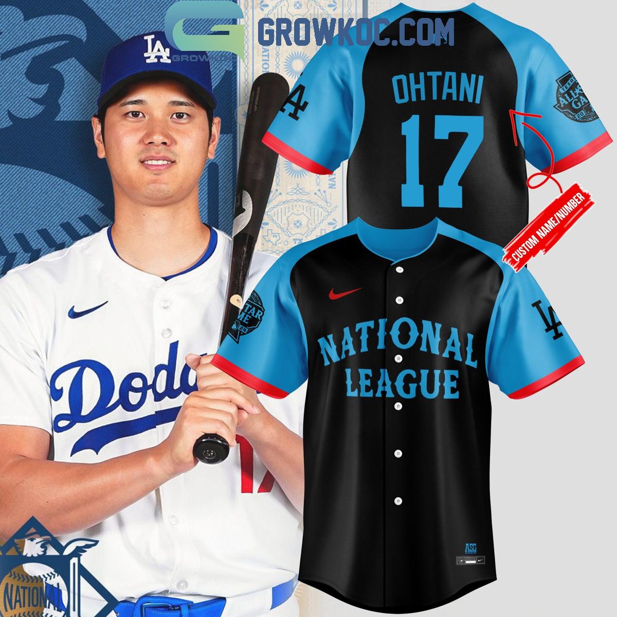 Los Angeles Dodgers Shohei Ohtani National League Personalized Baseball Jersey Unisex T-shirt, Sweatshirt, Hoodie, Long Sleeve Tee - T-Shirt, Sweatshirt, Hoodie