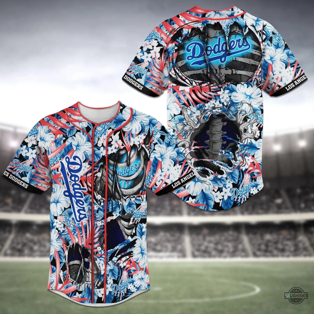 Los Angeles Dodgers Skeleton Baseball Jersey Shirts Rib Bone La Dodgers 2024 All Over Printed Uniform Shirts Mlb Shop Gift For Shohei Ohtani Fans - T-Shirt, Sweatshirt, Hoodie