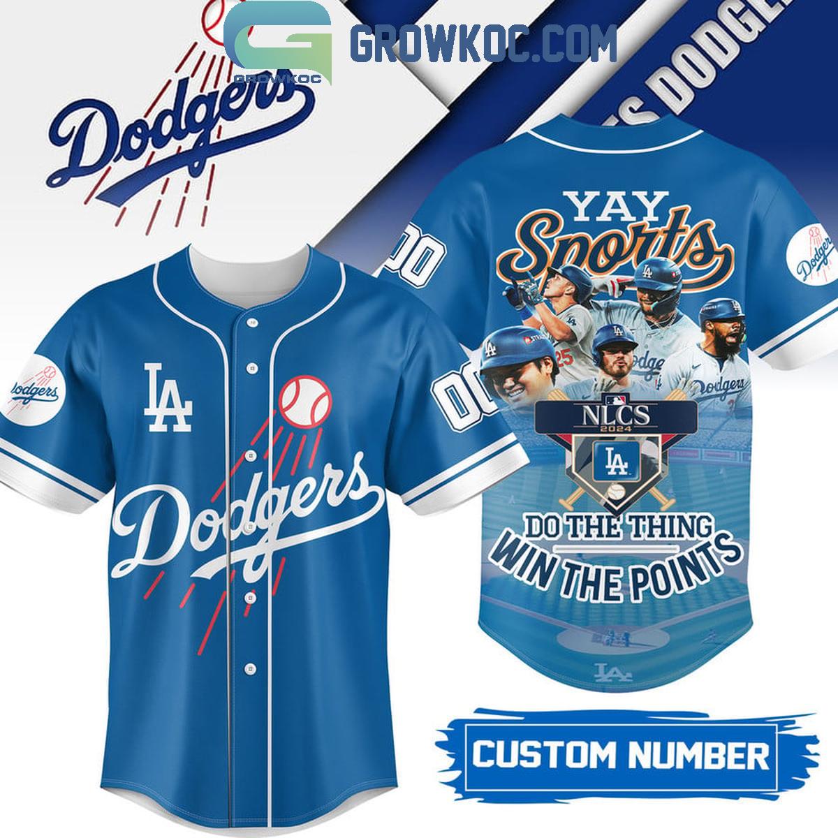 Los Angeles Dodgers Yay Sports NLCS 2024 Champions Personalized Baseball Jersey Unisex T-shirt, Sweatshirt, Hoodie, Long Sleeve Tee - T-Shirt, Sweatshirt, Hoodie